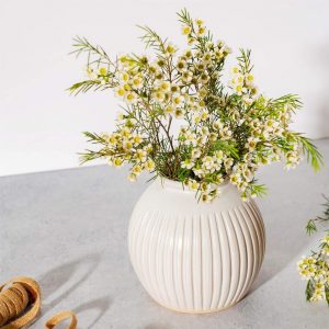 large round white vase